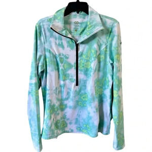 Goldbergh Green and Blue Tie-Dye Women's Top